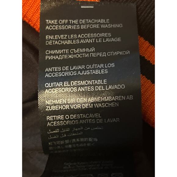 NWT George V Paris Varsity Lettermen's Jacket Orange/Black Size Large - Picture 15 of 16